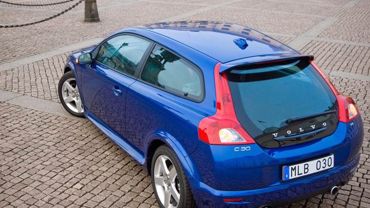 2010 Volvo C30 Top Back Pose In Blue